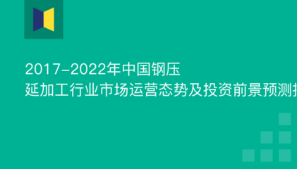 2017-2022年中国钢压延加工行业市场运营态势及投资前景预测报告